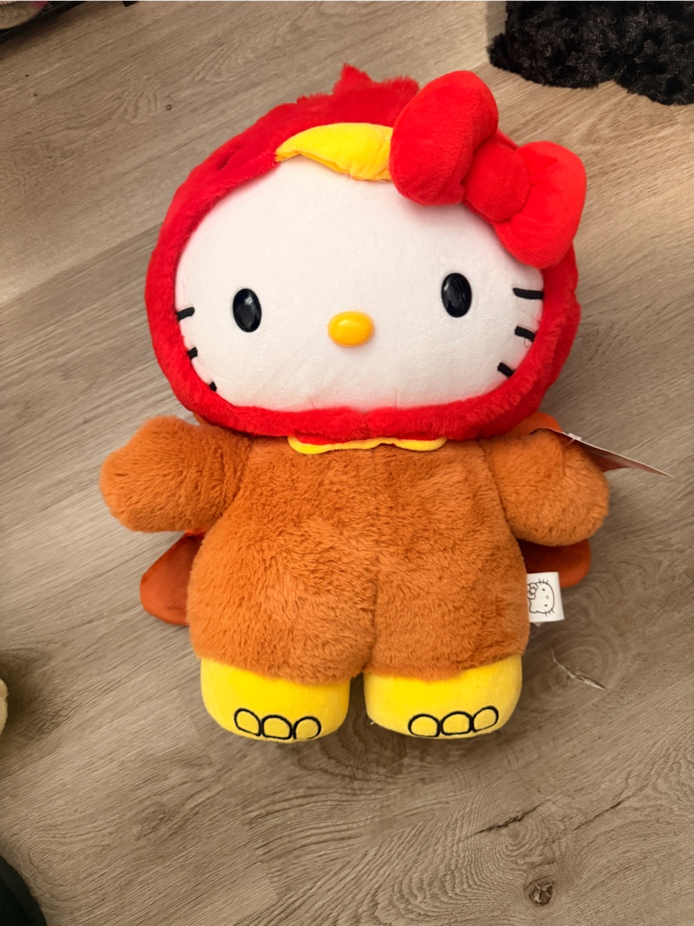 Hello Kitty Red, White, Yellow and Brown Plush Character Toy